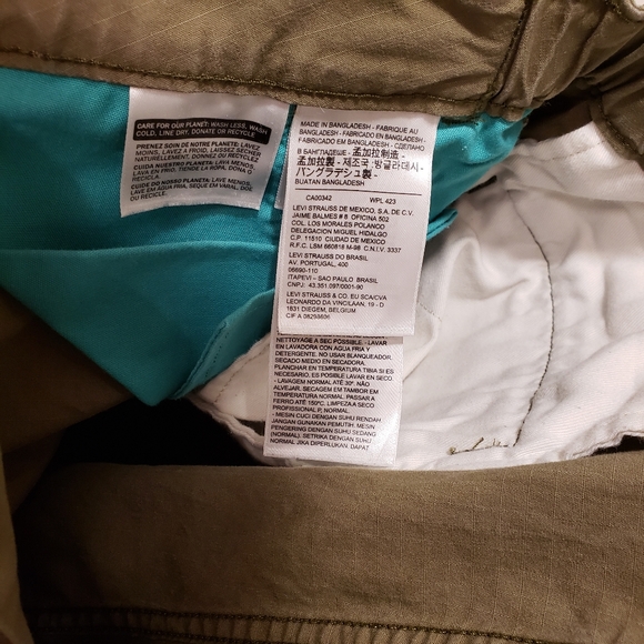 Men's Levi's Olive Cargo Pants Tactical Style - Picture 10 of 12